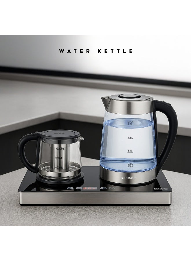 ريبون حضّر الشاي المفضل لديك بكل سهولة باستخدام طقم صانع الشاي من ريبون سعة 2 لتر - يشمل غلاية وإبريق شاي - Image 2